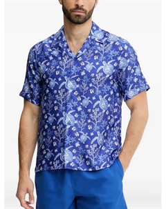 Рубашка с принтом черепах, синий Vilebrequin