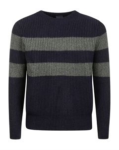 Полосатый свитер с круглым вырезом, черный Paul & shark