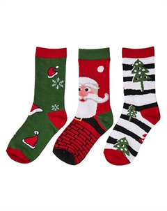 Носки Stripe Santa Christmas 3 шт, разноцветный Urban classics
