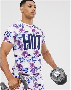 Фиолетовая футболка с принтом Hiit