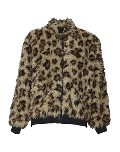 Куртка на молнии с леопардовым принтом, коричневый Msgm