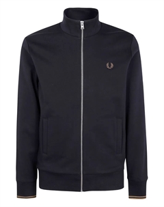Свитшот с логотипом на молнии, черный Fred perry