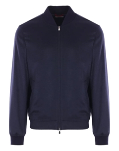 Бомбер на молнии, синий Brunello cucinelli