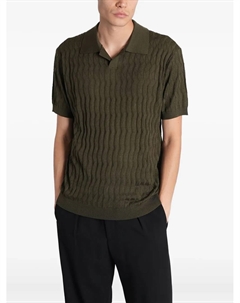 Фактурное поло, зеленый Emporio armani