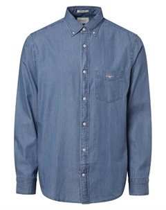 Рубашка на пуговицах классического кроя, Blue denim Gant
