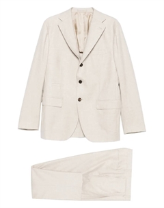 Шерстяной костюм с пуговицами, нейтральный Eleventy