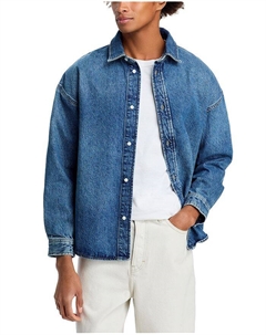 Мужская плотная джимсовая рубашка, синий Frame