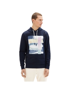 Худи Printed 1035559, синий Tom tailor