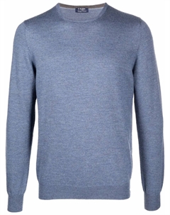 Джемпер с круглым вырезом, синий Barba