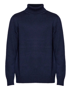 Вязаный свитер с воротником-гольф, синий Add