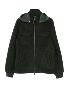 Бомбер с капюшоном на молнии, зеленый Manuel ritz