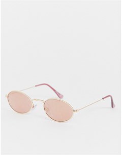 Круглые солнцезащитные очки в узкой розовой оправе Jeepers peepers