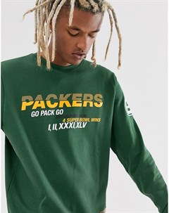 Зеленый свитшот с принтом NFL Green Bay Packers New era