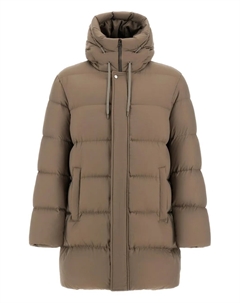 Пуховик с капюшоном, коричневый Herno