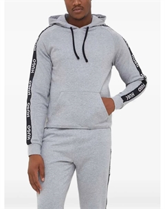 Худи с отделкой лентой, серый Hugo