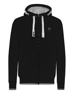 Худи с капюшоном на молнии Benjamin, Black Solid