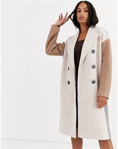 Oversize пальто колор блок с пуговицами Y.a.s
