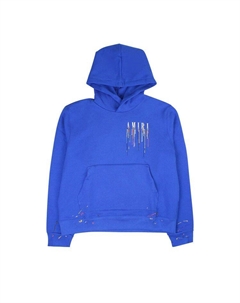 Худи Paint Drip Core Logo Hoodie, Pond Blue/White Amiri