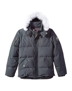 Мужская куртка 3Q with Fur, гранит/белый Moose knuckles