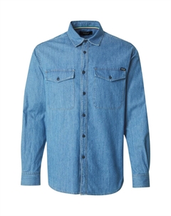 Рубашка на пуговицах классического кроя, Blue denim Replay