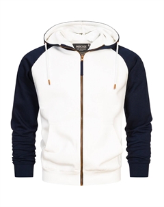 Худи с капюшоном на молнии Pulko, White Indicode jeans