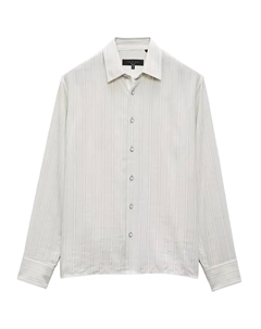 Рубашка в полоску на пуговицах, серый Rag & bone