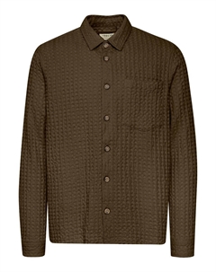 Рубашка на пуговицах классического кроя Nelix, Dark brown Solid