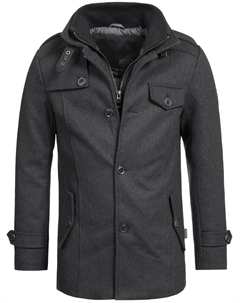 Демисезонное пальто Brandon, Black Indicode jeans