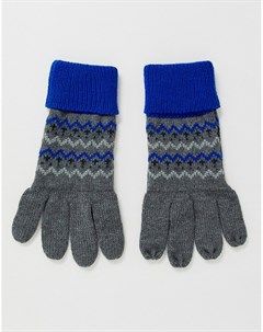 Синие перчатки с традиционным узором Фэйр Айл Boardmans