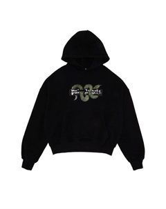 Худи Snake Zip Box Logo Hoodie, Black/Green Palm angels