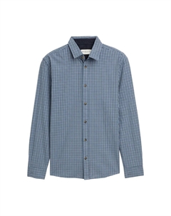 Рубашка на пуговицах классического кроя, Navy/Light blue Tom tailor