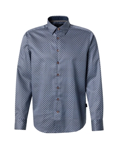 Рубашка на пуговицах классического кроя, marine blue/Light blue Bugatti