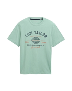 Футболка, Mint/Dark green Tom tailor