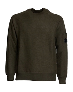 Свитшот с круглым вырезом из войлока, зеленый C.p. company