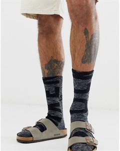 Черные меланжевые носки с логотипом Birkenstock