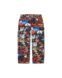 Брюки Nas and DMX Collage Double Knee Denim Painter Pant, Multicolor Supreme