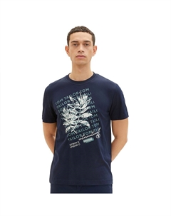 Футболка Printed 1036983 T-shirt, синий Tom tailor