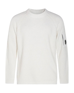 Свитер с нашивкой-логотипом, белый C.p. company