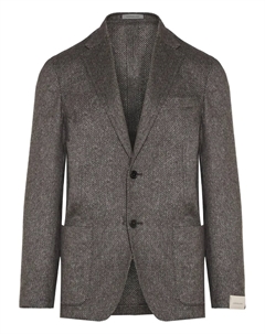 Пиджак с узором в елочку, серый Corneliani