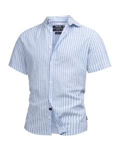 Рубашка на пуговицах классического кроя INBravida, Light blue/White Indicode jeans