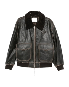 Пальто с накладными карманами из овечьей кожи, коричневый Dunst