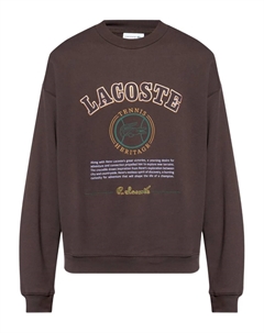 Толстовка с вышивкой Heritage, коричневый Lacoste