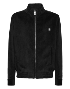Вельветовый бомбер на молнии, черный Billionaire