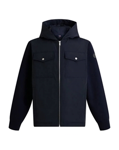 Бомбер с капюшоном, синий Fusalp