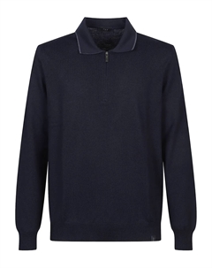 Поло на молнии, синий Fay