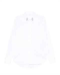 Рубашка с украшенным воротником, белый Alexander mcqueen
