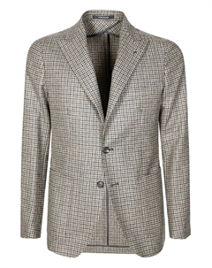 Пиджак в гусиную лапку, коричневый Tagliatore