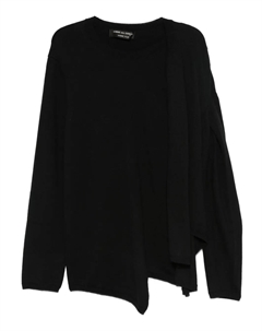 Многослойный обернутый свитер Comme Des Garçons Shirt, черный Comme des garçons shirt