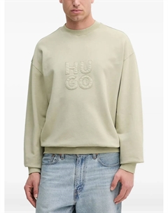 Свитшот с вышитым логотипом, зеленый Hugo