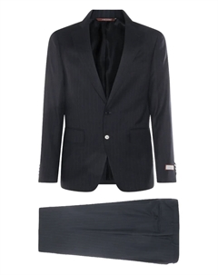 Костюм из шерсти в полоску, серый Canali